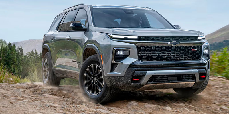 A 2025 Chevrolet Traverse doing some off roading near Dickinson, ND